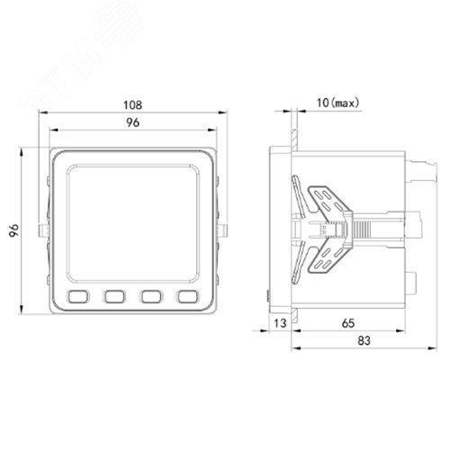 Многофункциональное измерительное устройство MMD9-C, RS-485 и Ethernet, LCD дисплей - фото 2