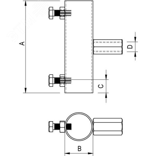 Держатель настенный для изолированных мачт - фото 2