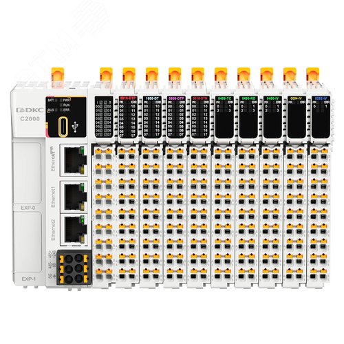 Процессорный модуль программируемого логического контроллера C2000, н.пит. –24В DC, 8 DI - 24В DC, 8 DO - 24В DC(PNP), ком. порты – 1хRS485, 2хEthernet, 1хEtherCAT, 1хType-C, 2 модуля расш-ния моноблока (BD) - фото 6
