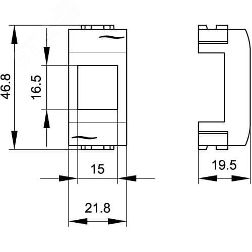 Адаптер для информационных разъемов Кейстоун (Keystone), белый, 1мод. - фото 2