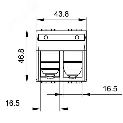Розетка компьютерная двойная RJ45 категория 5e экран Brava белая 2 модуля - фото 2
