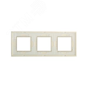 Рамка из натурального стекла, ''Avanti'', белая, 6 модулей 4400826 DKC - 4