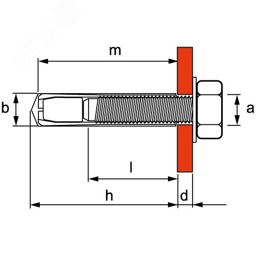 Анкер забивной М8 горячеоцинкованный - фото 2