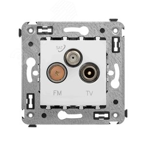 Avanti Розетка TV-FM-SAT в стену,  Белое облако - фото 1