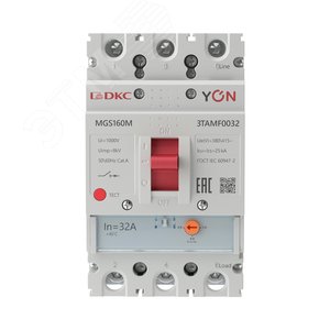 Выключатель автоматический YON max MGS160M 3P 25,6-32А 25кА с регулируемым термомагнитным расцепителем - фото 2