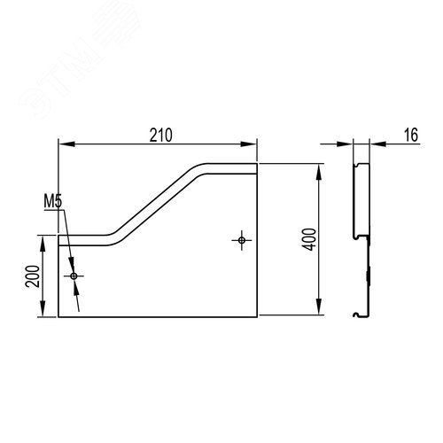 Крышка на переходник RRS левосторонний 400/200, цинк-ламельная в комплекте с метизами и пластинами PTCE - фото 3