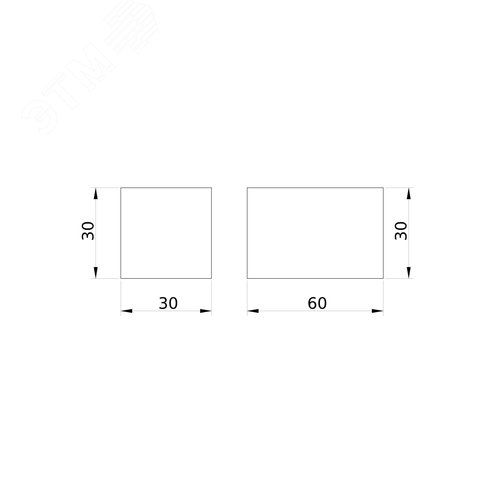 Модуль глухой 30х30 мм - фото 2