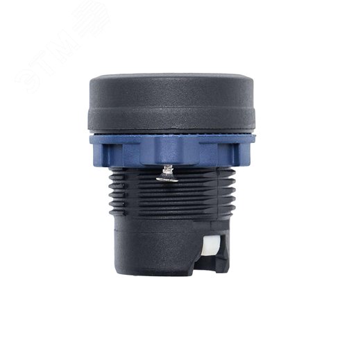 Головка кнопки плоская прозрачная с фиксацией, синяя - фото 3