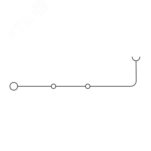 Клемма проходная под вставной разъем, зажим push-in, 2 точки подключения, 2.5 кв.мм, серая - фото 3