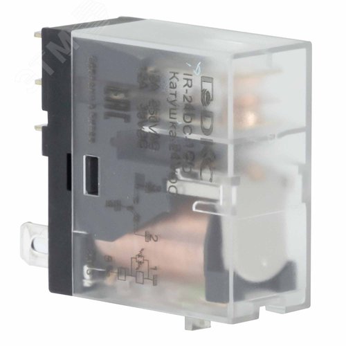 Реле миниатюрное промышленное, 1CO, коммутируемый ток 12 А, AgSnO, напряжение 24V DC, опция – светодиод - фото 1