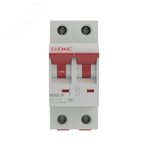 Автоматический выключатель модульный YON макс (YON max) типа MD63S, 4,5кА, 2 полюса, хар-ка D, 10А - фото 2