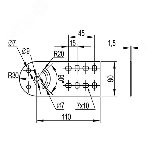 Пластина крепежная GSV H100 в комплекте с крепежными элементами, необходимыми для монтажа - фото 2