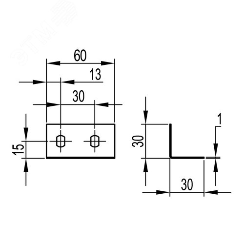 Угол опорный FR TC/RRC/RRD/RRS H80 горячеоцинкованный - фото 2