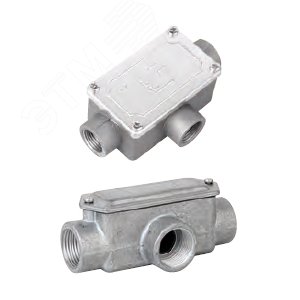 Коробка ответвительная алюминиевая 3 ввода М32х1.5 IP55 146х63х57мм - фото 3