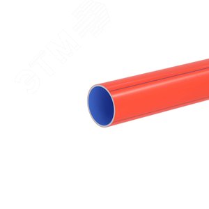 Изображение товара Труба гладкостенная трехслойная полимерная д. 180мм SN8 отрезок 12м, безгалогеновая, цвет красный (м)