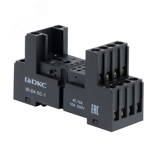 Колодка с винтовыми клеммами для реле на 4 группы IR-24DC/220DC/230AC-4CO - фото 1