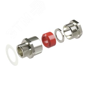 Взрывозащищенный кабельный ввод серии КН для небронированного кабеляМ63х1,5 D:38,8-47мм. Никелированная латунь IP66/IP68 - фото 3