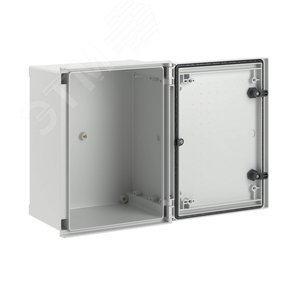 Цельный навесной шкаф из фибергласа без МП со     сплошной дверью 400х300х200 мм - фото 2