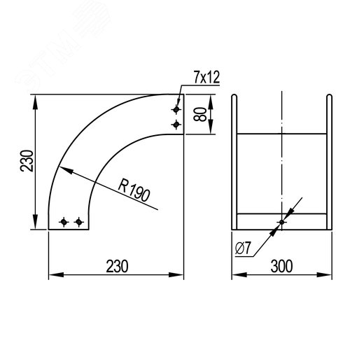 Угол CD 90 вертикальный внешний 90 градусов 300х80 в комплекте крепежные элементы соединительные пластины - фото 2