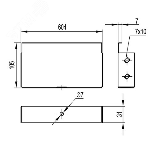Заглушка ТС 600х100 горячеоцинкованная - фото 2