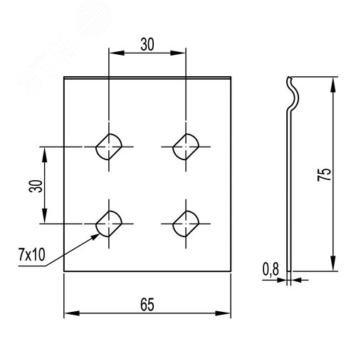 Пластина соединительная GTO H80 - фото 2