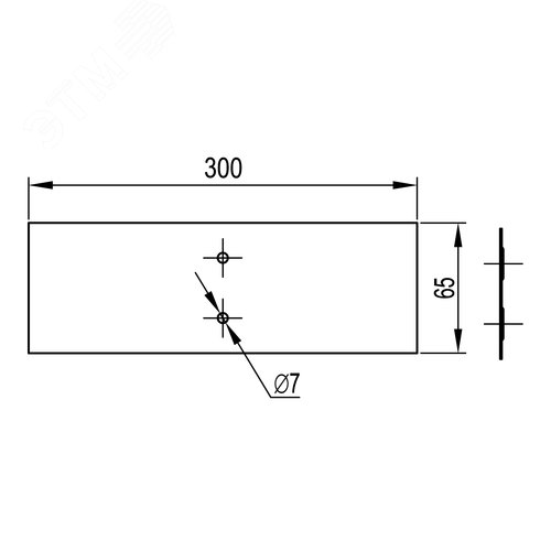 Накладка GGB для лотка основание 300мм горячеоцинкованная - фото 2