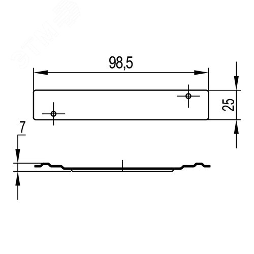 Держатель кабеля основание 100мм горячеоцинкованный - фото 2
