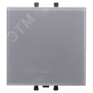 Изображение товара Avanti Инвертор одноклавишный модульный Закаленная сталь 2 модуля (Переключатель сх.7) (шт)