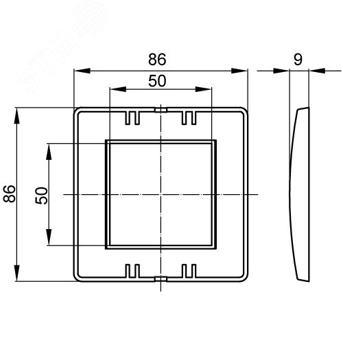 BRAVA Рамка 2 модуля черная - фото 2