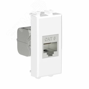 Avanti Компьютерная розетка RJ-45 без шторки      модульная кат.6е экранированная Белое облако 1    модуль - фото 2