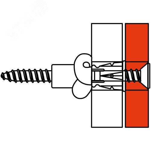 Саморез 4х60 мм дюбель F8 - фото 2