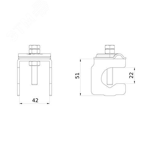 Зажим арматурный с наконечником - фото 2