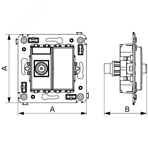 Avanti Розетка TV в стену оконечная ''Ванильная   дымка'' - фото 6
