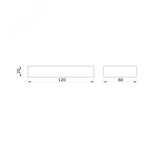 Модуль глухой 20х120мм - фото 2
