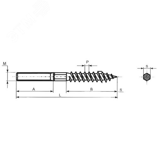 Шпилька-шуруп M8х100 - фото 2