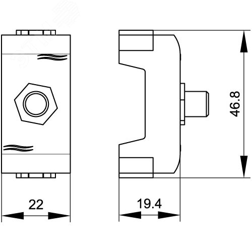 Розетка BRAVA телевизионная TV оконечная белая - фото 2