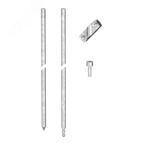 Комплект вертикального заземлителя безмуфтовый 3 м, D16 мм - фото 2