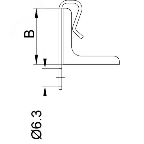 Крепеж для троса к швеллеру 1.5-6 мм вертикальный монтаж - фото 2