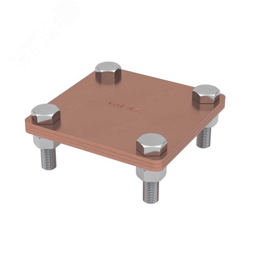 Соединитель полоса - полоса 80х70 мм медь - фото 1