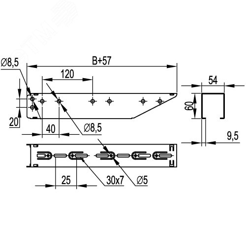 Консоль быстрой фиксации BBF L150 1.5 мм - фото 2