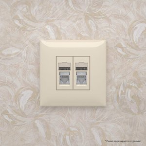 Avanti Розетка RJ-45 в стену, 5e двойная экранированная, ''Ванильная дымка'' - фото 6