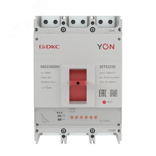 Выключатель автоматический YON max MGS1600H 3P 500-1250А 85кА с электронным расцепителем ETS - фото 2