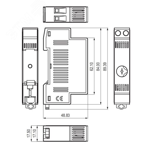 Термостат модульный с регулируемым диапазоном     температуры -10…+80°C, NС-контакт - фото 3