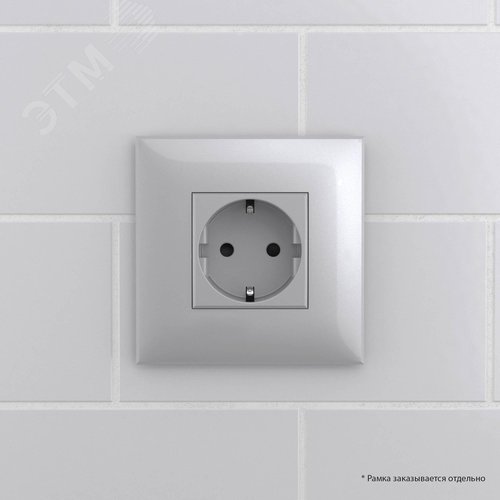 Avanti Розетка в стену 2P+E с з/ш  Закаленная сталь - фото 5