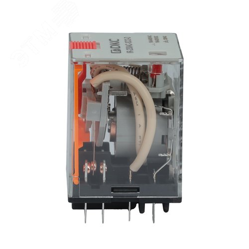 Реле миниатюрное силовое, 3CO, коммутируемый ток 16 А, AgSnO, напряжение 230V AC, опция – тест-кнопка+светодиод - фото 2