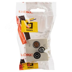 Розетка TV-FM-SAT модульная, Avanti, ванильная дымка, 2 модуля - фото 5