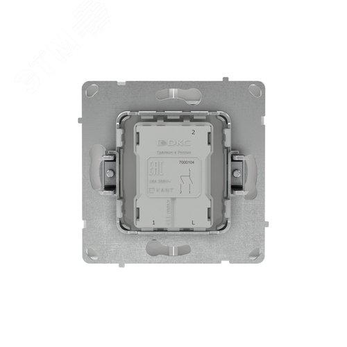 Выключатель двухклавишный, KANT, белая магнолия - фото 3