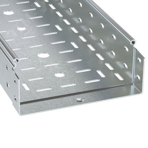 Лоток перфорированный 600х80 L 3000 толщ. 1,5 мм, горячеоцинкованный - фото 1