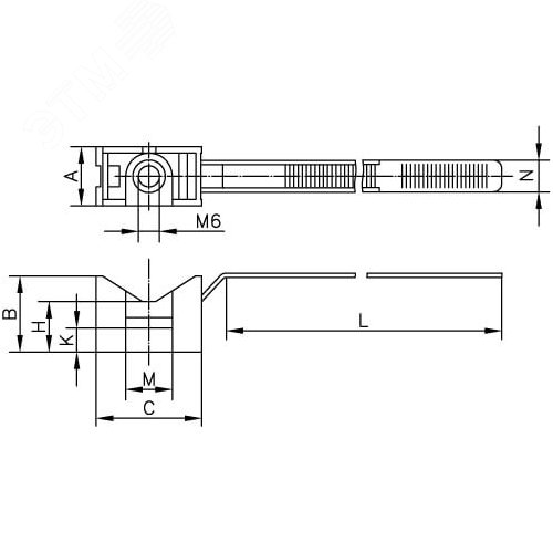 Держатель с хомутиком 16-32 мм для труб - фото 5