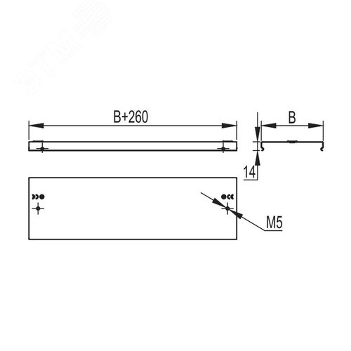 Крышка на ответвитель TDS Т-образный вертикальный ун. осн.400 в комплекте с метизами и пластинами PTCE - фото 3